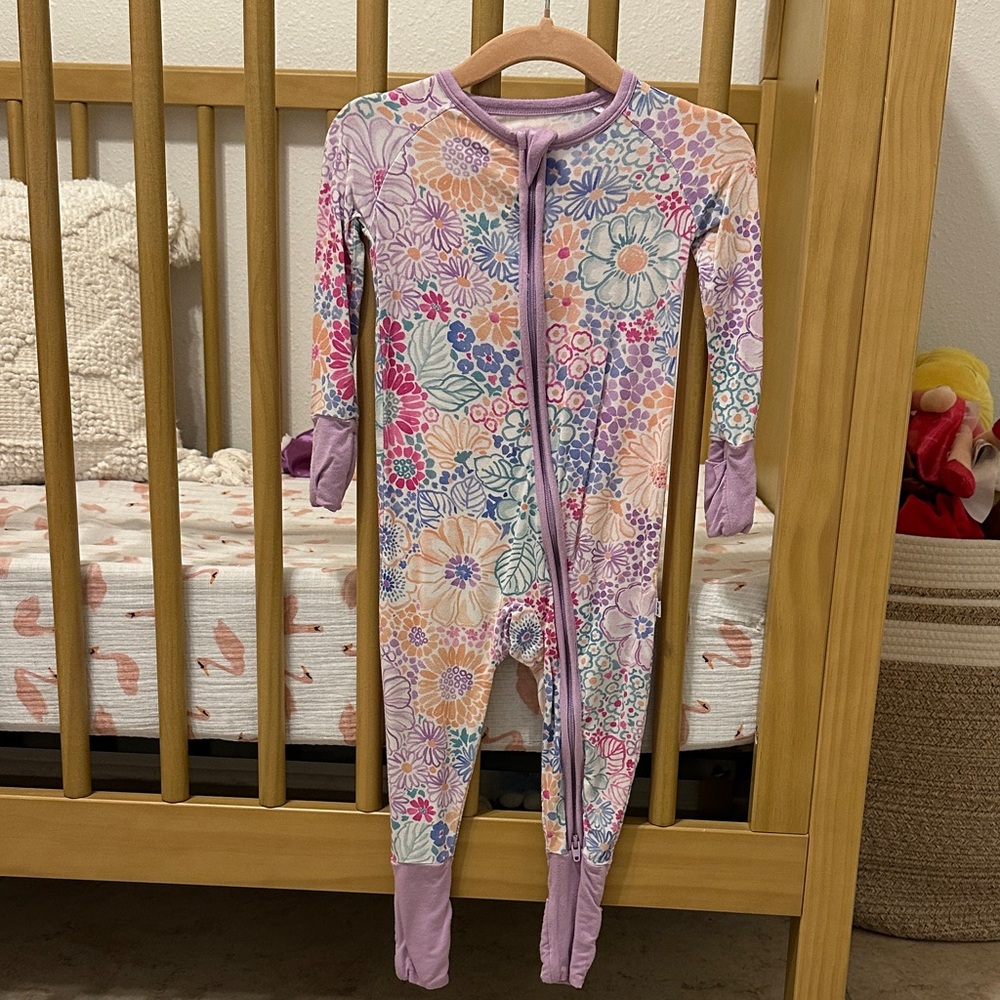 Little Sleepies Doodle Blooms Zippy